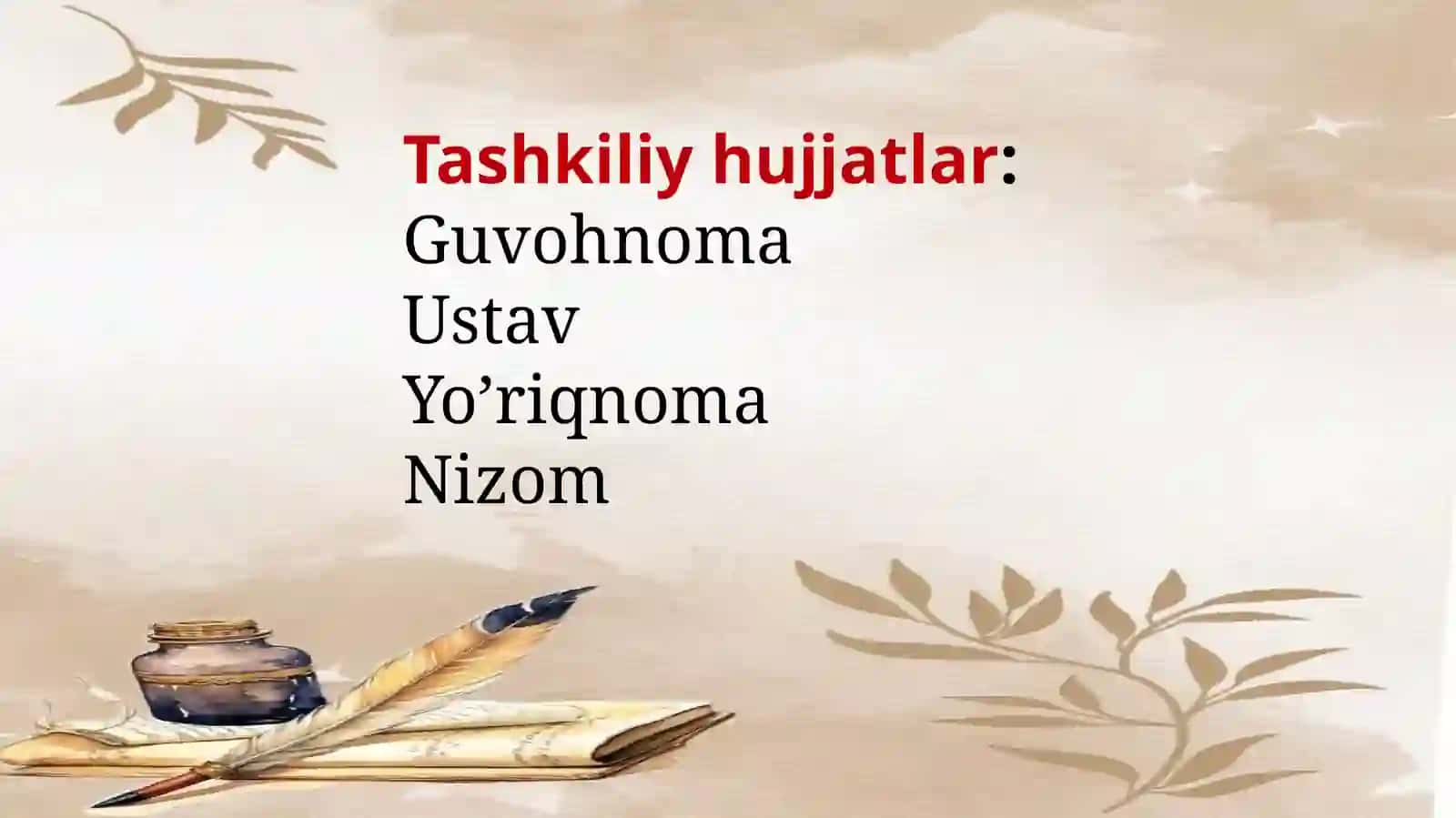ISH QOG’OZLARININGASOSIY TURLARI 4