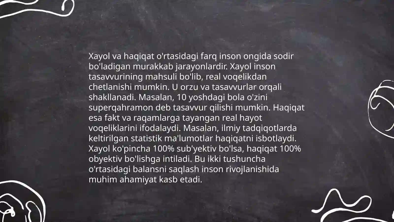 Xayol haqida tushuncha 4