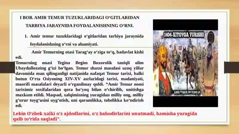 Amir Temur Tuzuklari 4