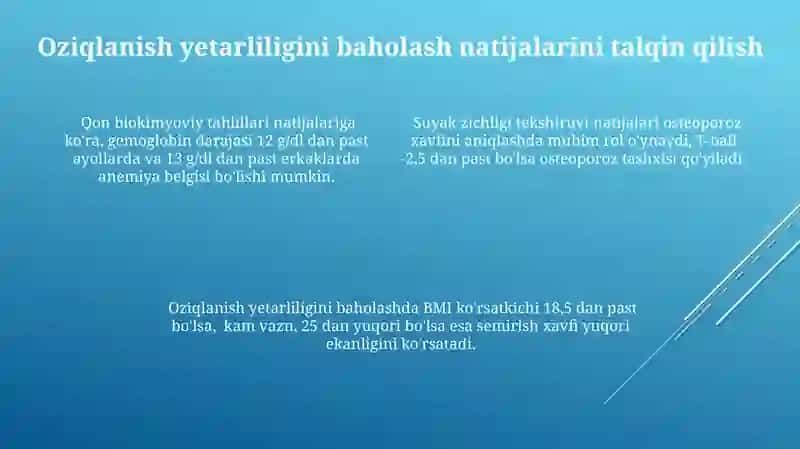 Oziqlanishning adekvatligini baholash 4