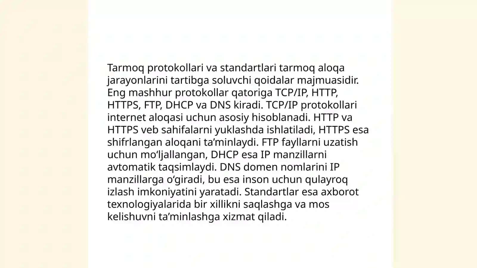 Tarmoqda Xatoliklarni Diagnostika qilish 4
