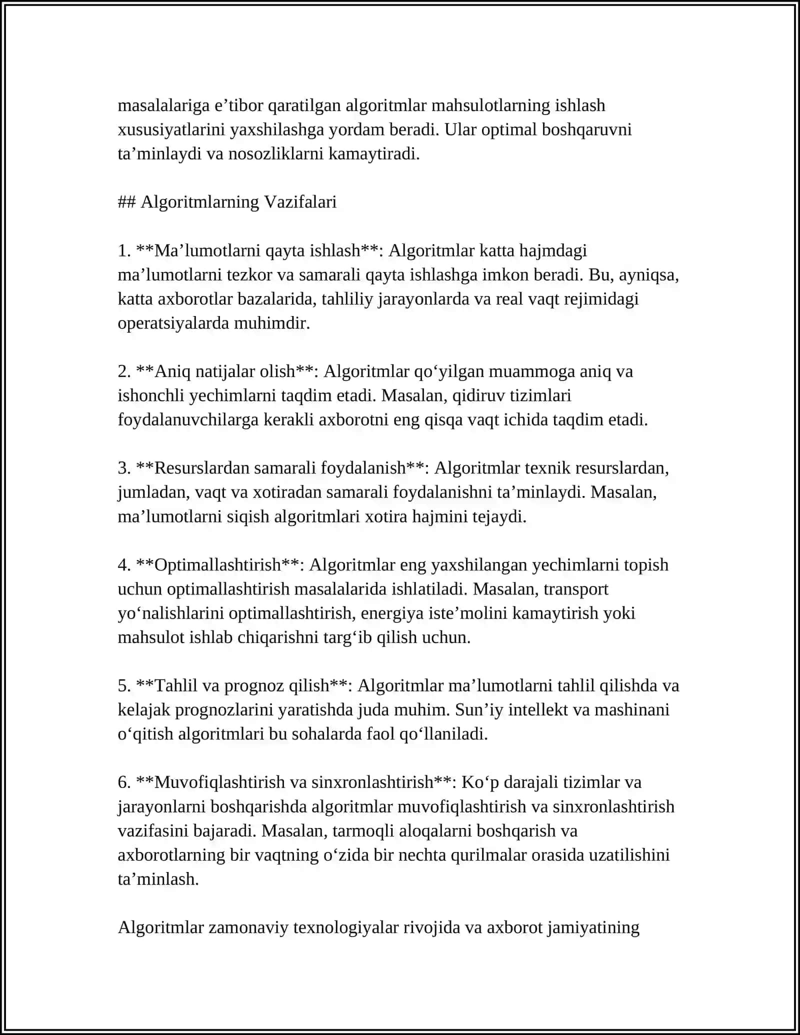 ALGORITM HOSSALARI VA YOZUV SHAKLLARI 4