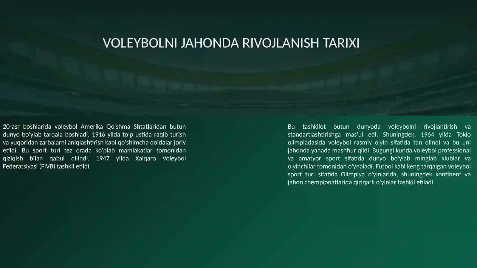 Voleybol tarixi 4