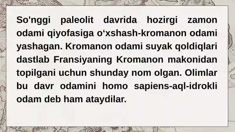 So'nggi paleolit davri manzilgohlari 4