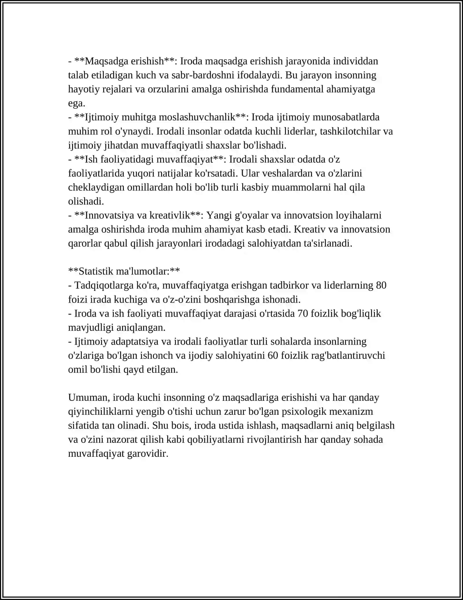 IRODA HAQIDA TUSHUNCHA 4