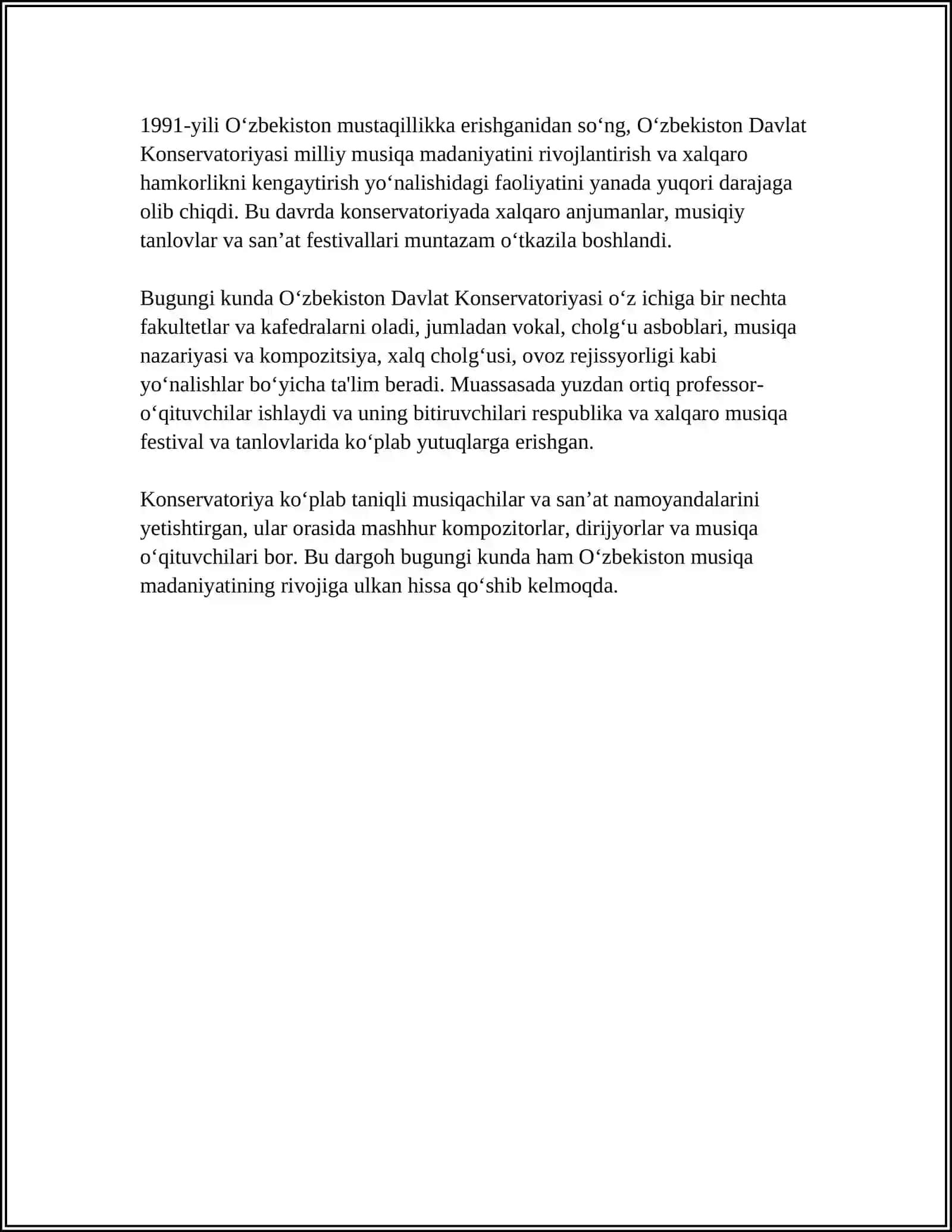 Oʻzbekiston Davlat Konservatoriyasi 4