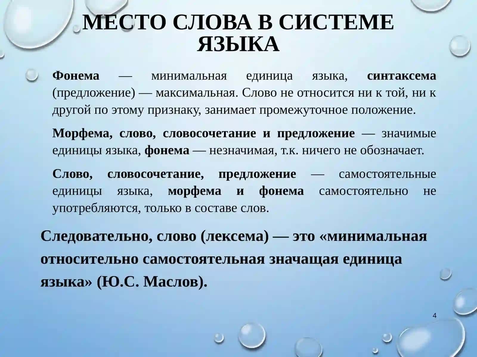 Слово как центральная единица лексической системы 4