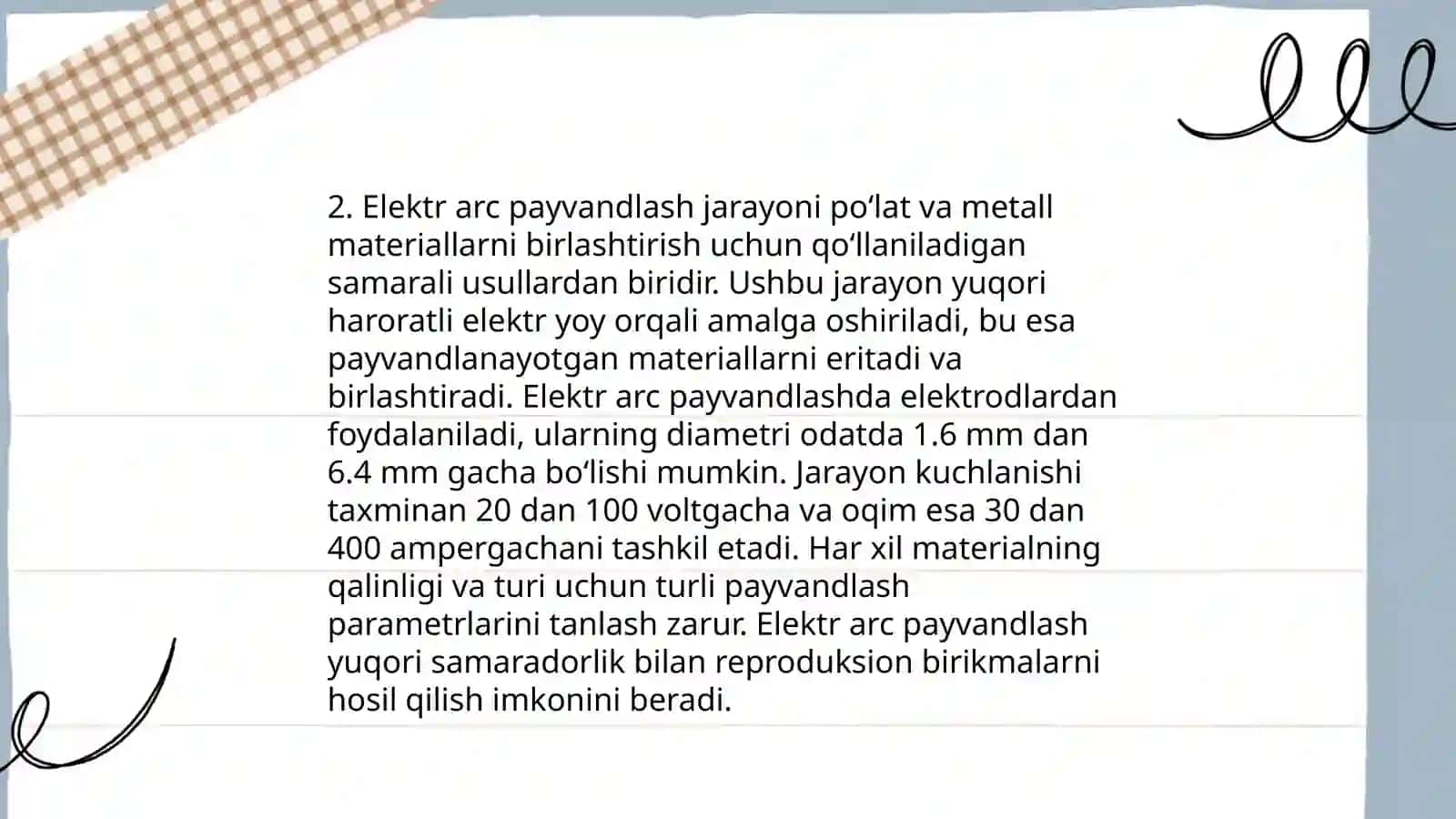 Payvand yoyining tamonlovchi manbalari 4