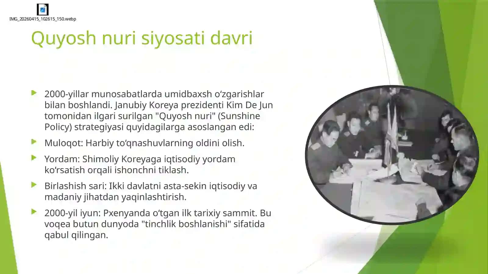 Shimoliy va Janubiy Koreya. XXI asrda diplomatiq aloqalar 4
