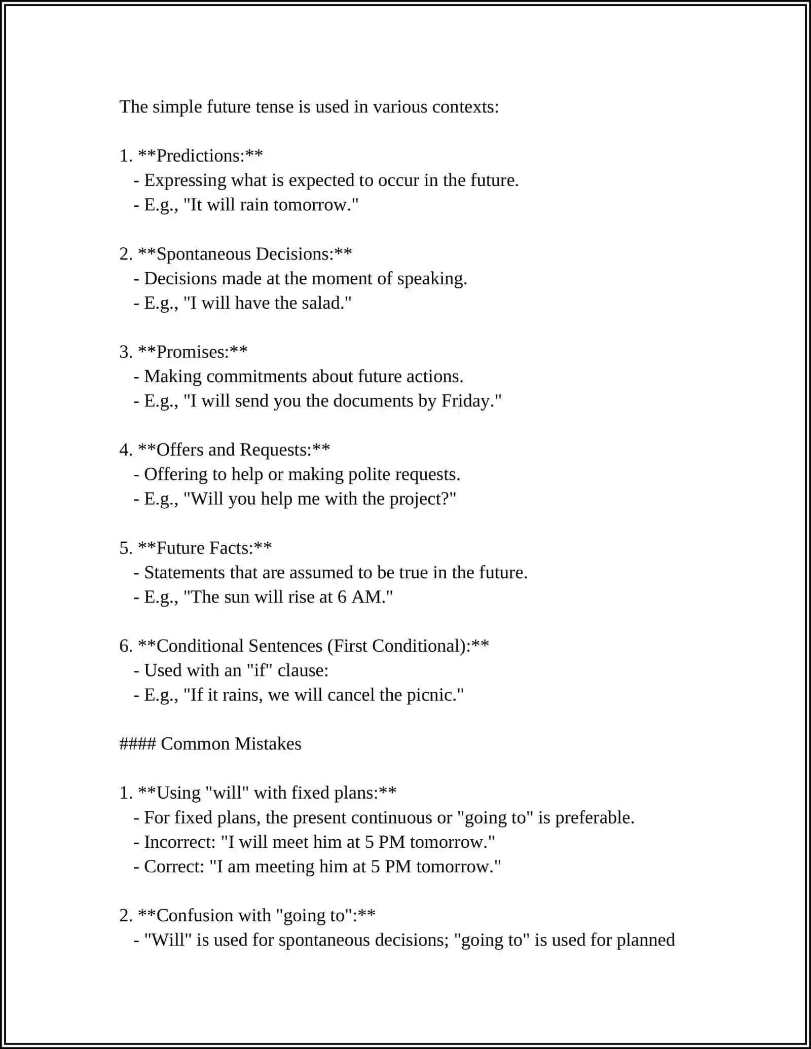 SIMPLE FUTURE TENSE 4
