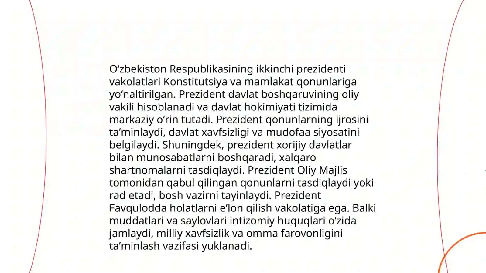 Ózbekistonda presidentlik boshqaruvi tizimi 4