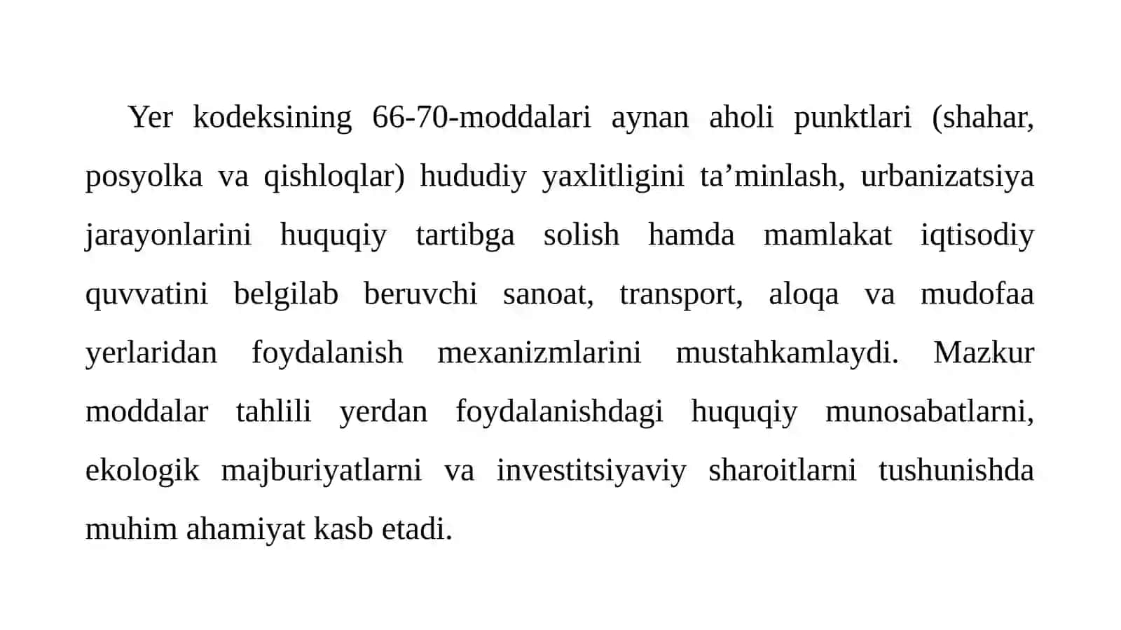 Yer kodeksi 66-70-moddalar tahlili 4