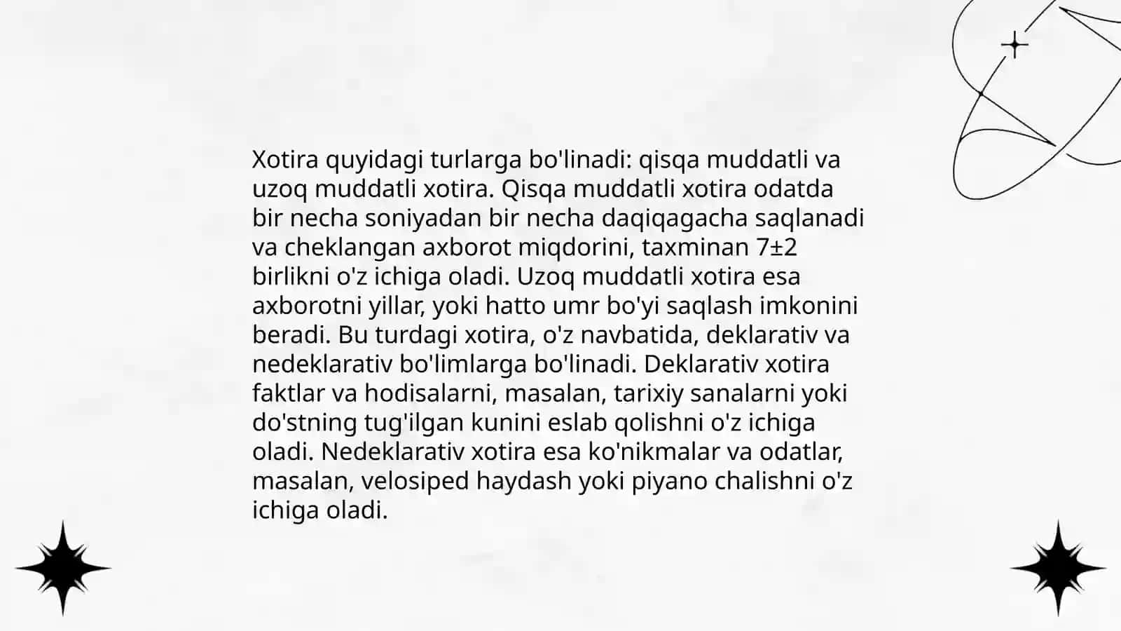 Xotira haqida tushuncha 4