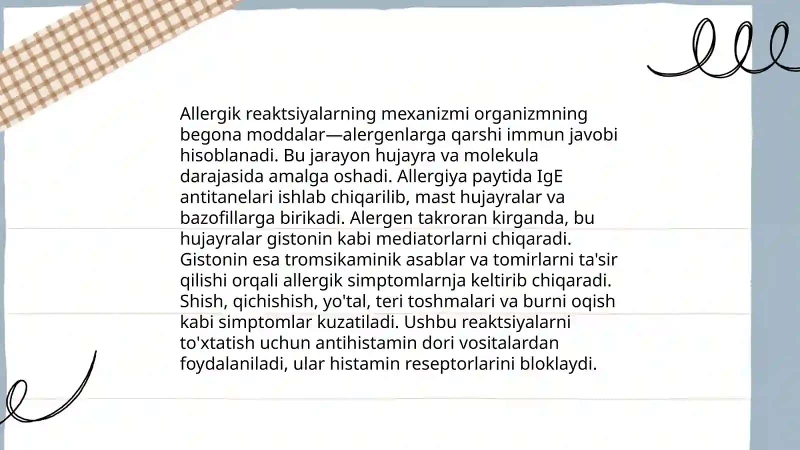 Allergiya. Allergik reaksiyalarni tasnifi 4