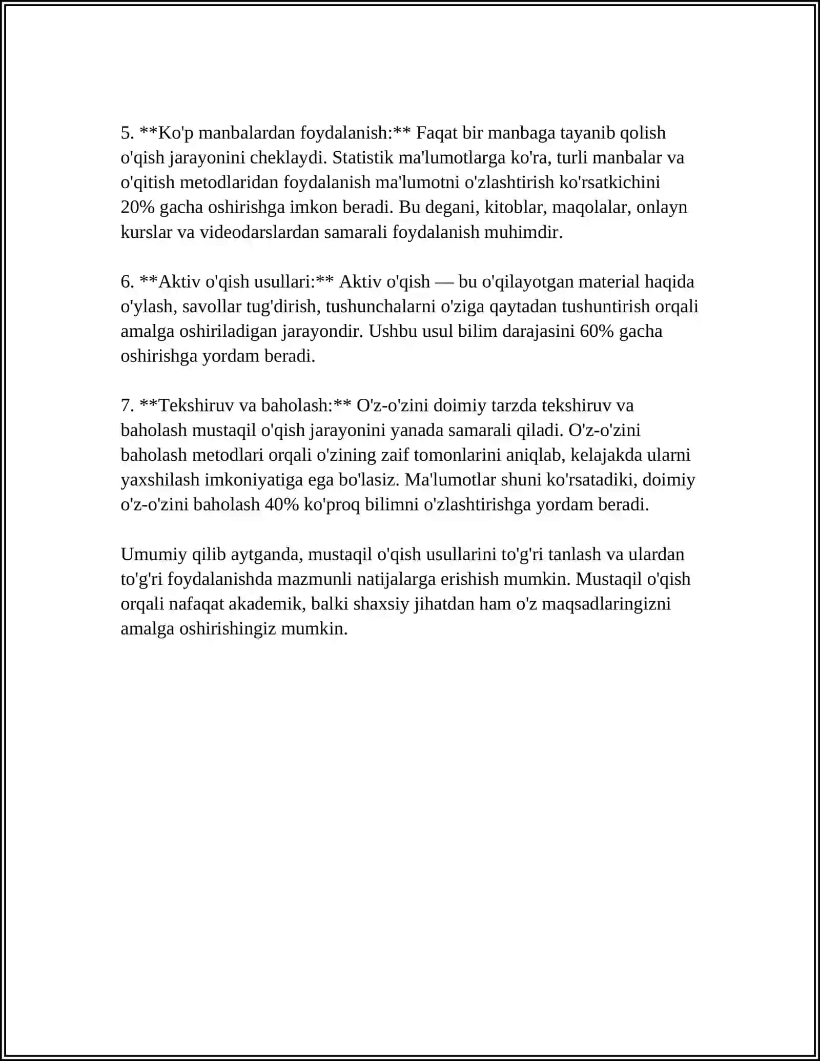 MUSTAQIL TALIM 4