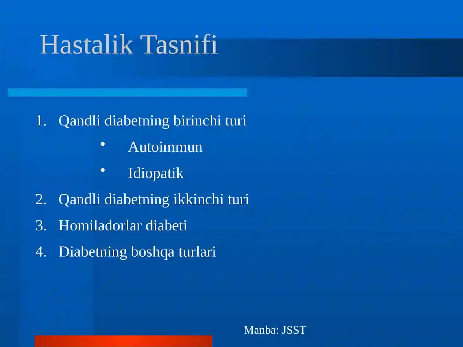 qandli Diabet: etiopatogenez, Klinika va davosi 4