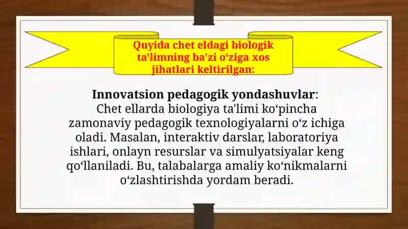 Chet ellardagi biologik ta'limning oʻziga xosligi 4