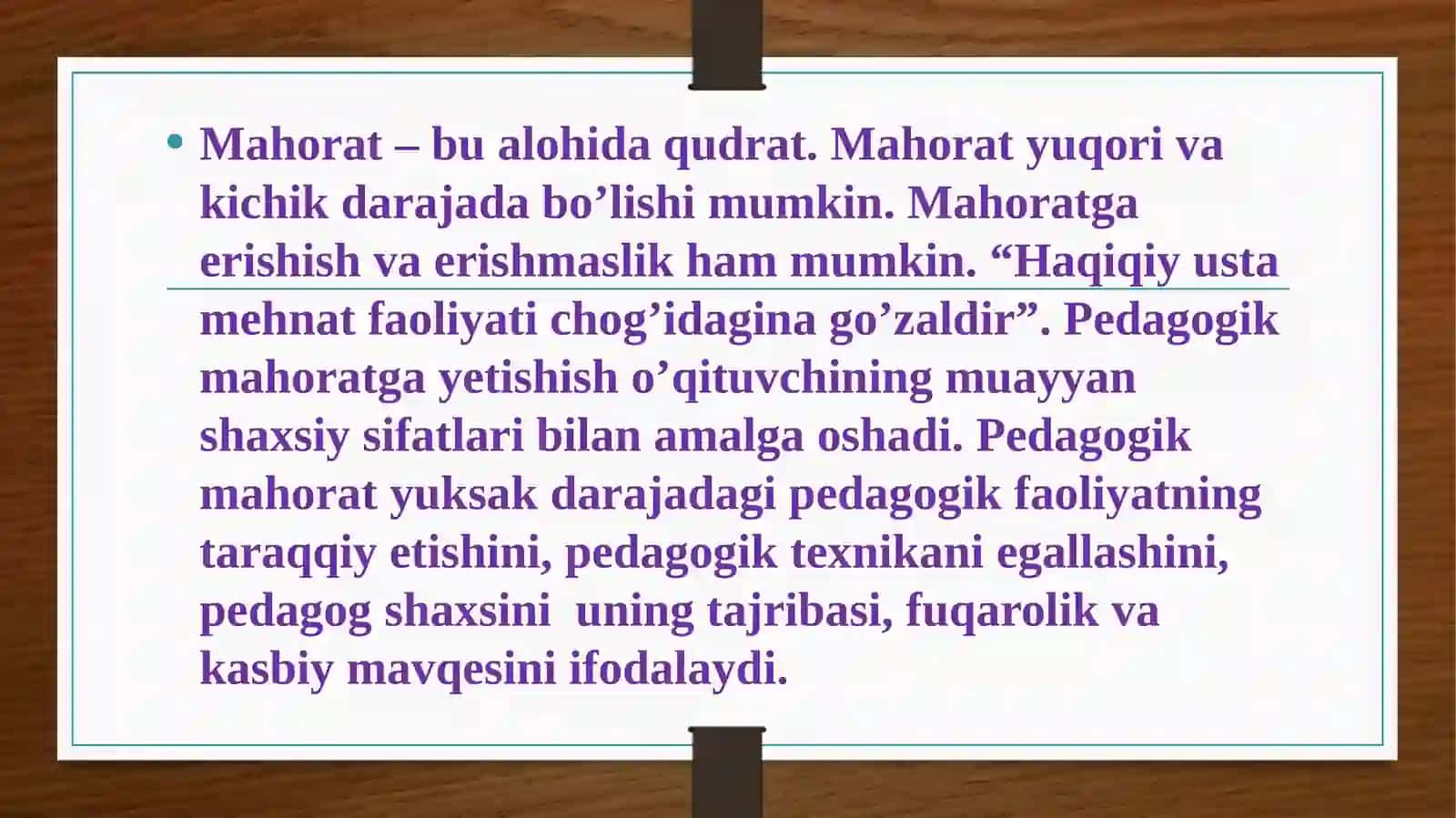 O‘qituvchilik kasbi haqida tushuncha 4