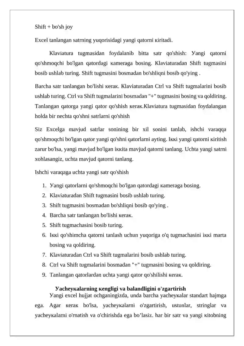 Excel dasturida funksiyalar bilan ishlash. 4