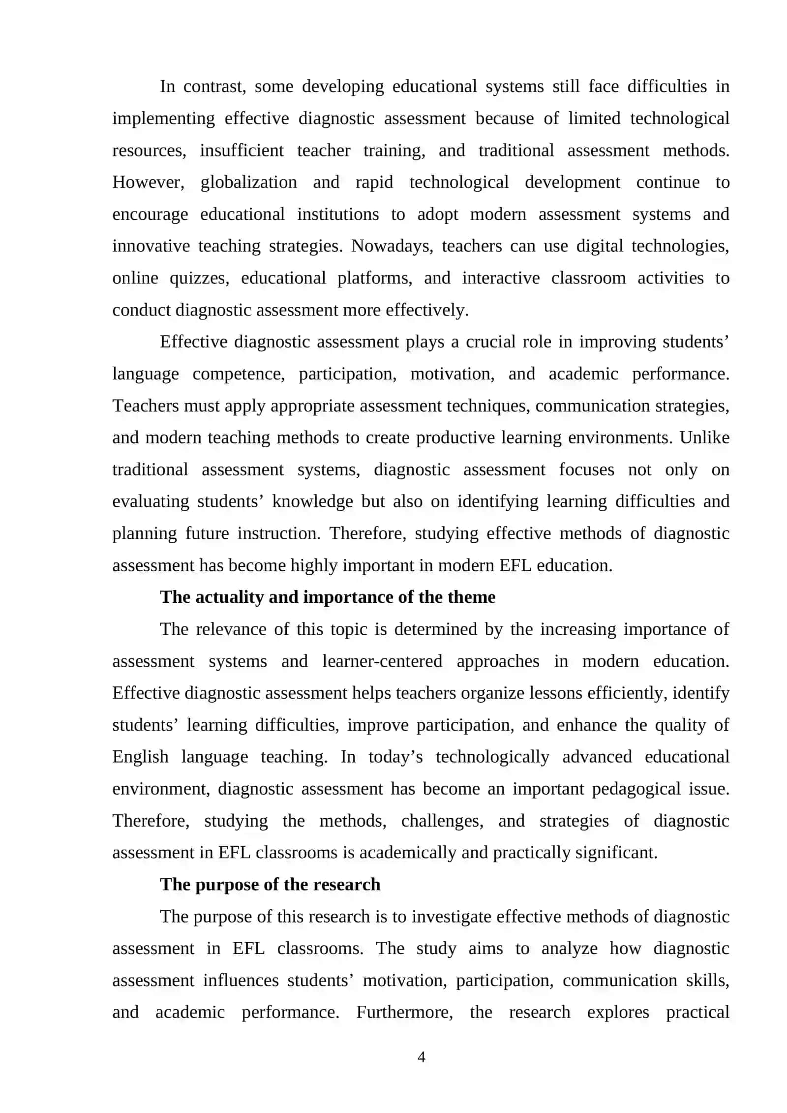 Diagnostic assessment in EFL classrooms 4