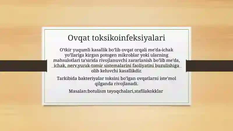 Ovqatdanzaharlanish(BOTULIZM) 4