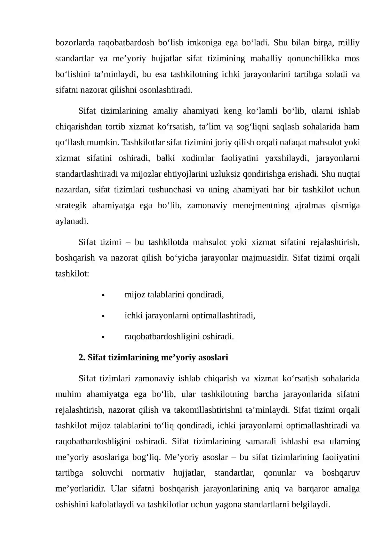 SIFAT TIZIMLARNING ME’YORIY ASOSLARI 4