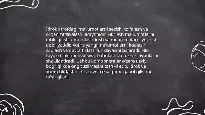 Ong tuzilmasi haqida tushuncha 4