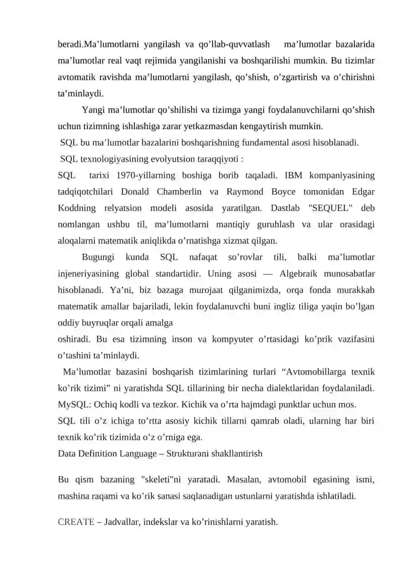 Avtomobillarga texnik ko’rik tizimi 4