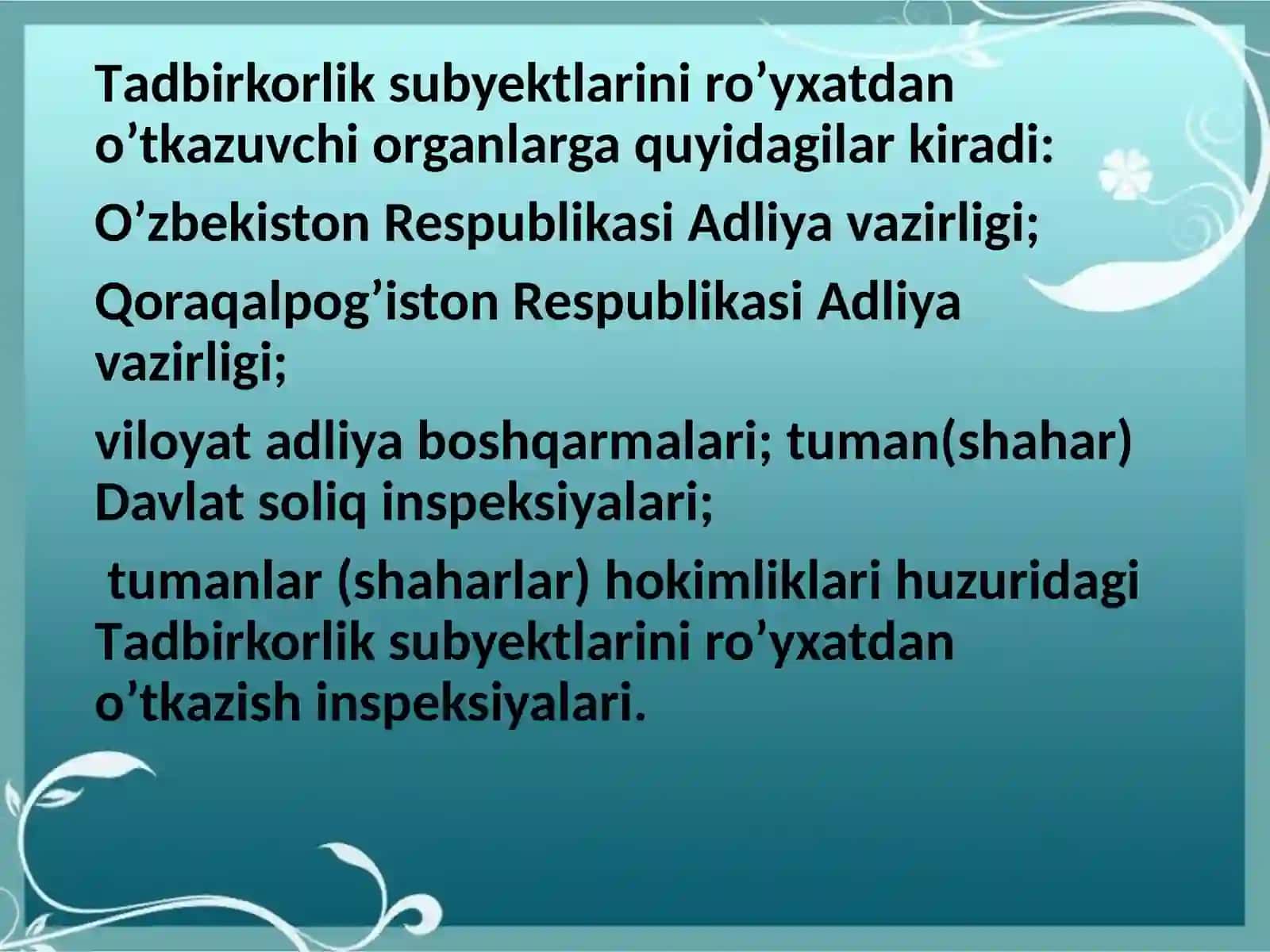 Tadbirkorlik subyektlarini roʼyxatdan oʼtkazish 4