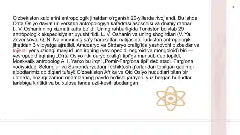 Antropologik davrlashtirish va xronologiya 4