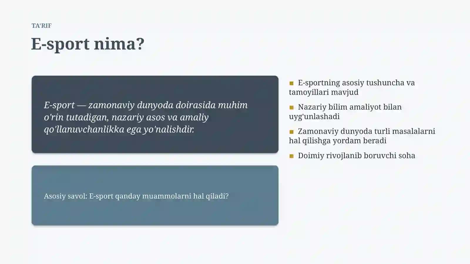 ZAMONAVIY DUNYODA 4