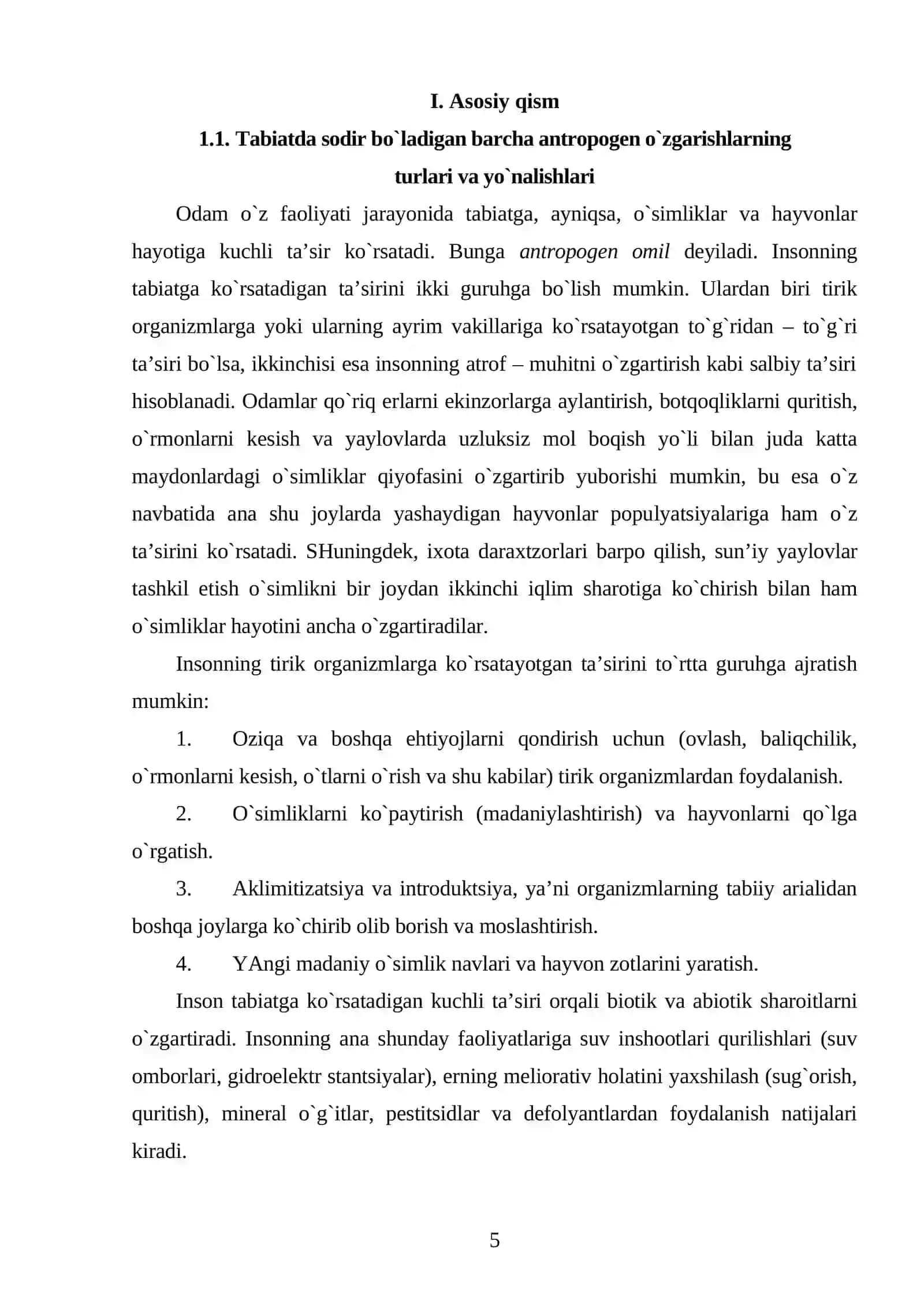 Antrоpоgеn оmillarni hayvon va o`simliklarga ta`siri 4