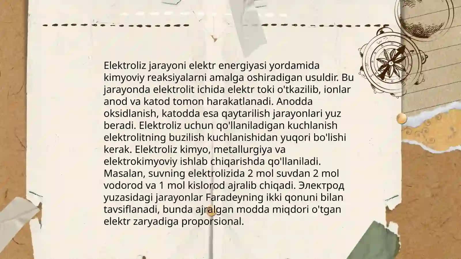 Elektrolizning asosiy tushunchalari 4