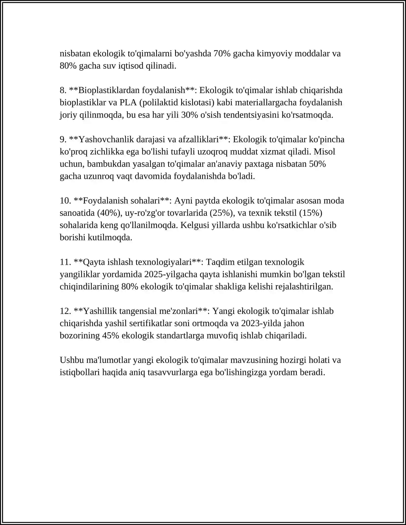 Yangi ekologik to'qimalar 4