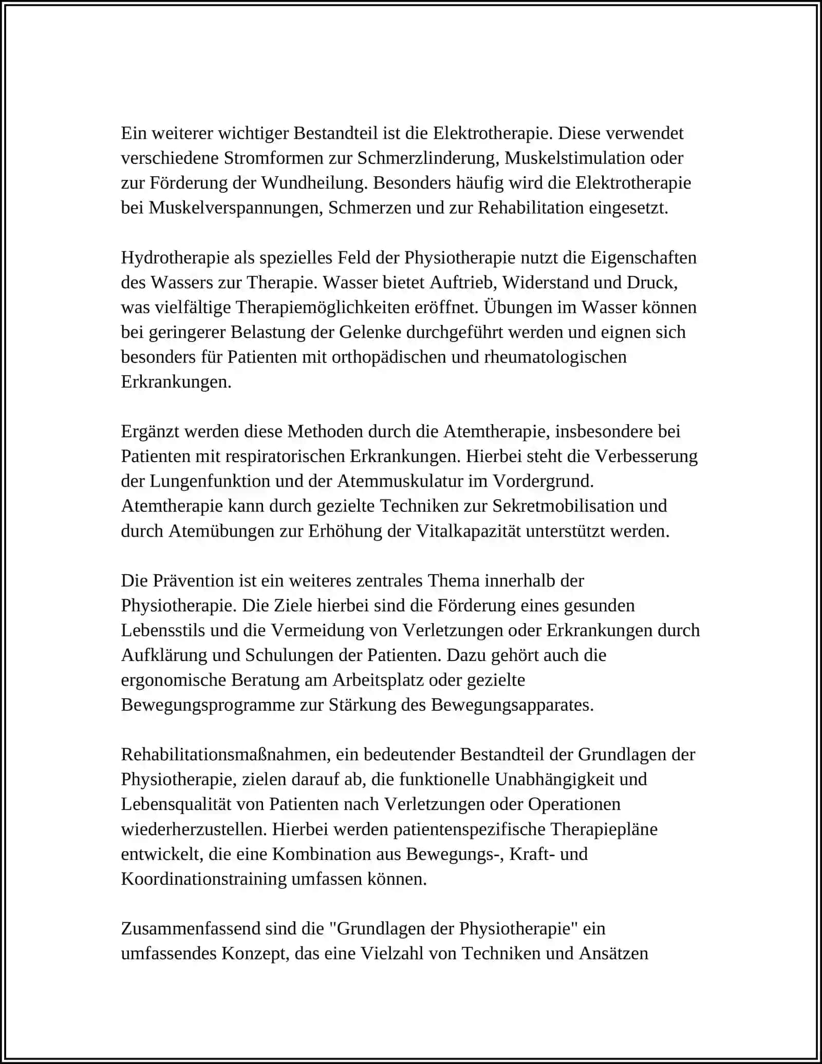 Grundlagen der Physiotherapie 4
