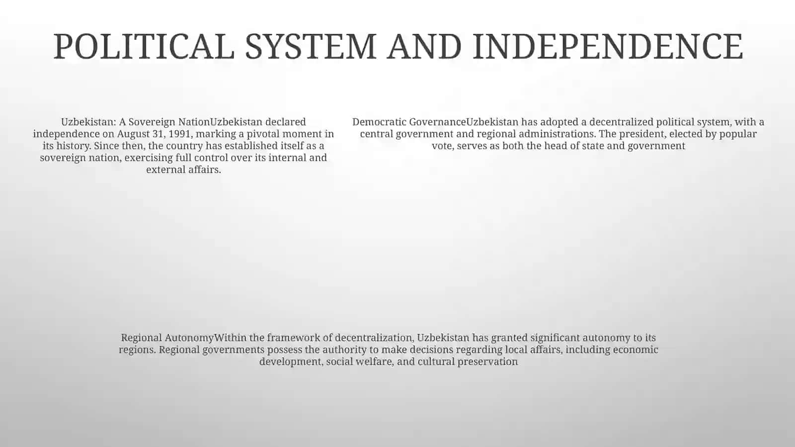 Economic Development in Uzbekistan 4