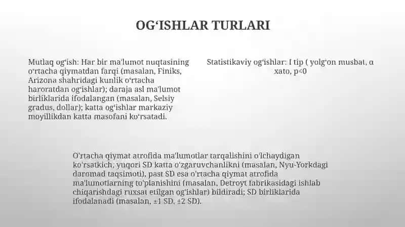 Deviatsiyalarni namoyon bolish darajalari 4