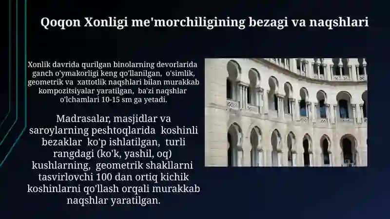 Qoʻqon xonligi meʼmorchiligi 4