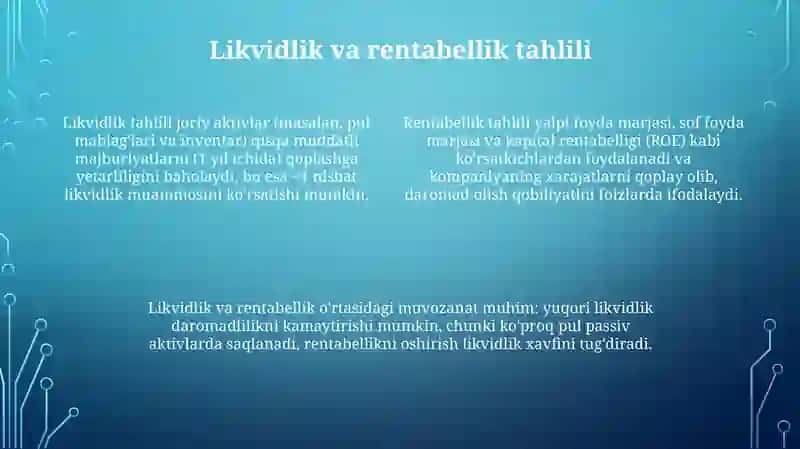 Korxona moliyaviy holati tahlili 4