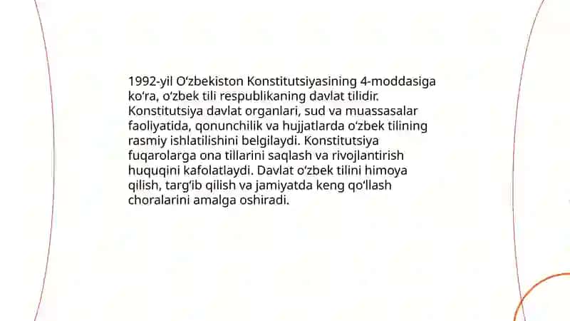 Oʻzbek tili - Davlat tili 4