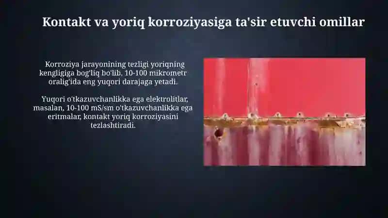 Kontakt va Yoriq Korroziyasi 4