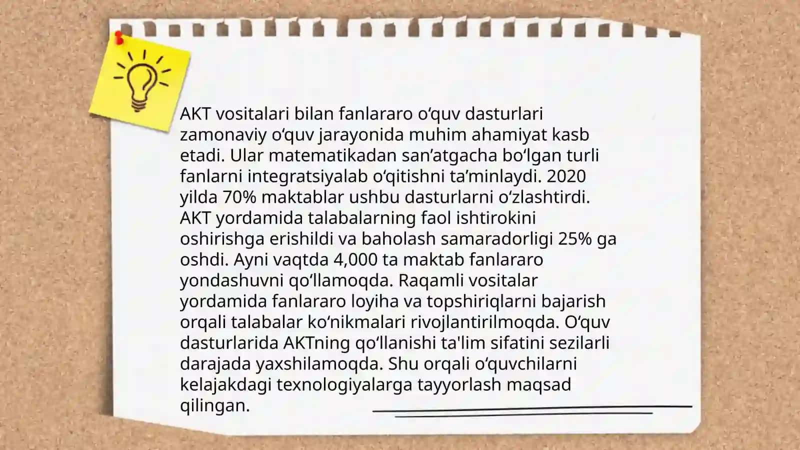 Integratsiyalashgan ta'limda AKT dam foydalanish 4