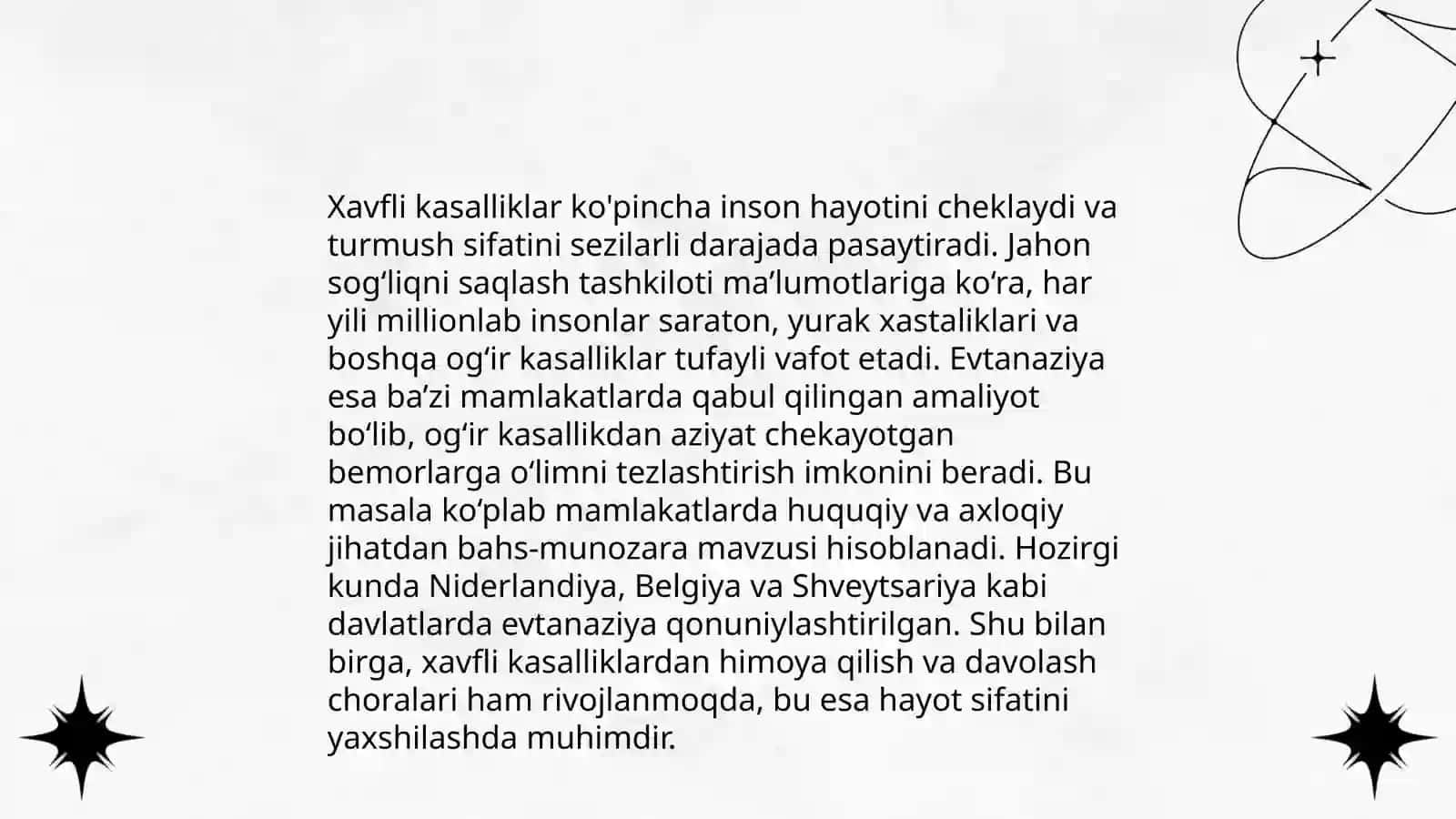 Evtonaziya muammolari 4