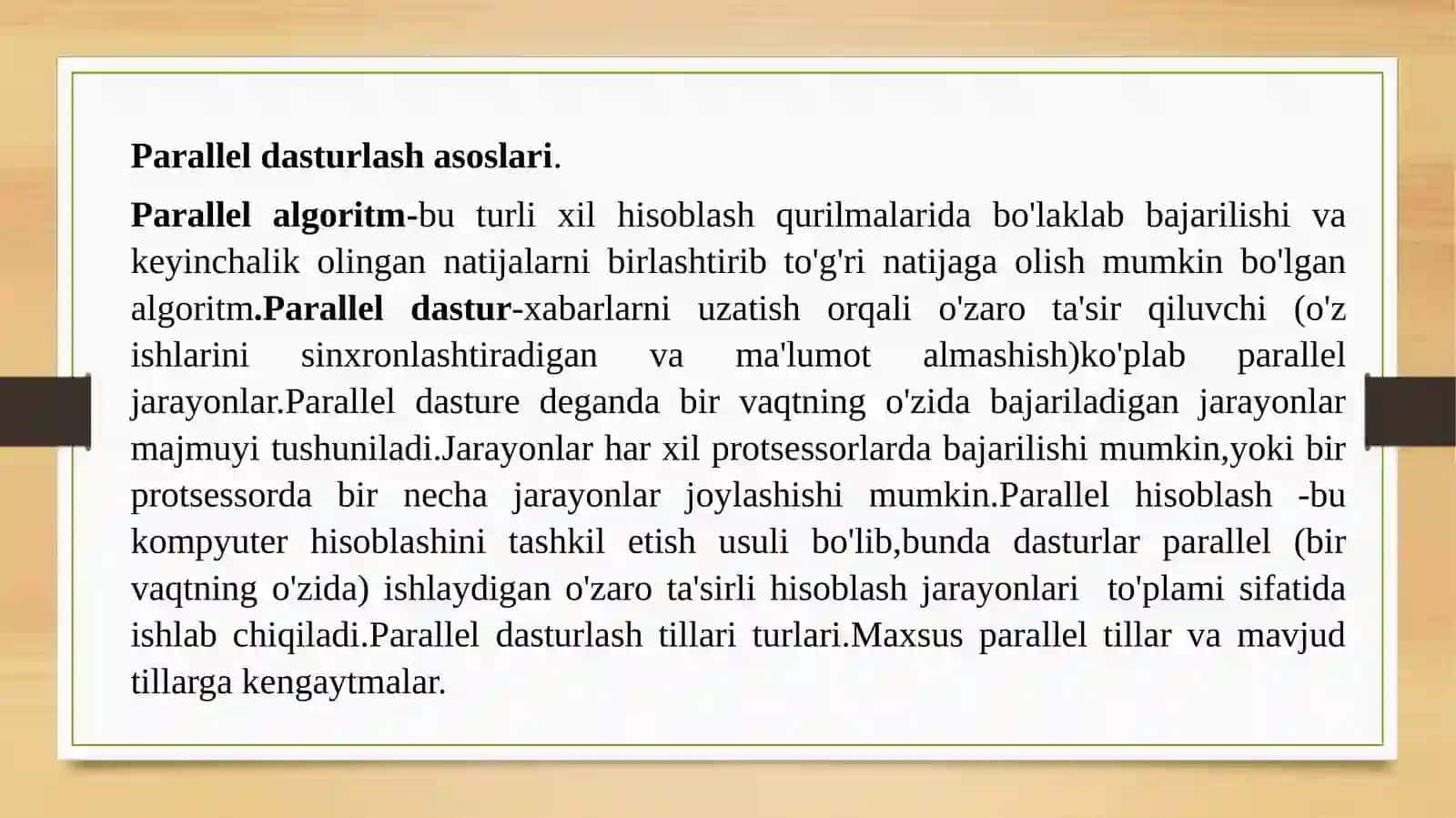 Parallel va sinxron dasturlash usullari 4