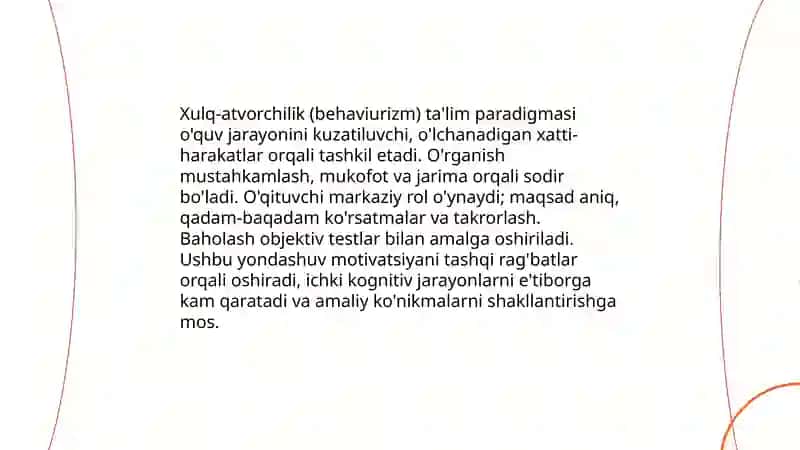 Ta'lim paradigmalari 4