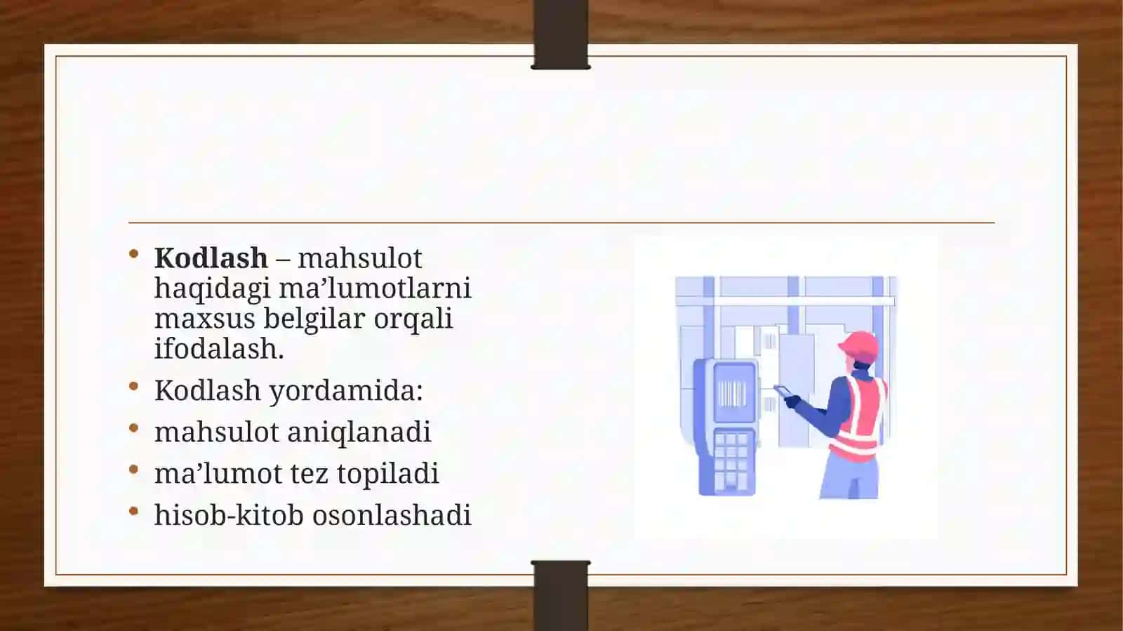 Standartlashtirish va Kodlash tushunchasi 4