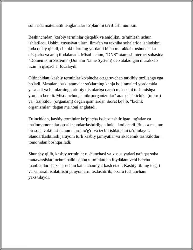 KASBIY TERMINOLOGIYANI TUSHUNISH 4