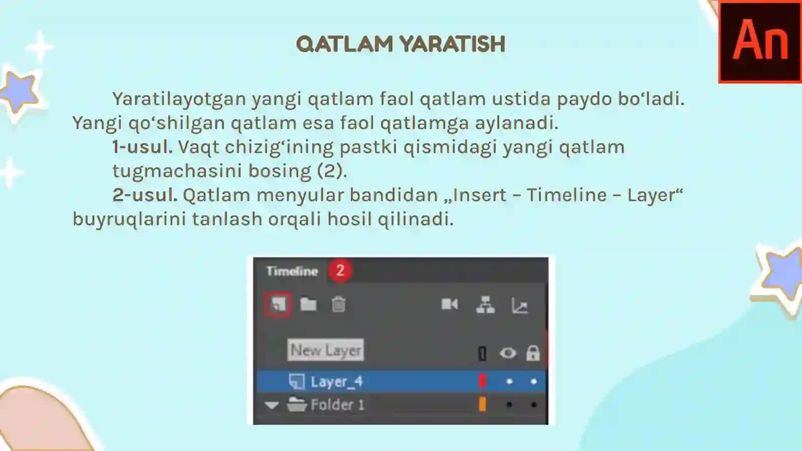 QATLAMLAR BILAN ISHLASH 4
