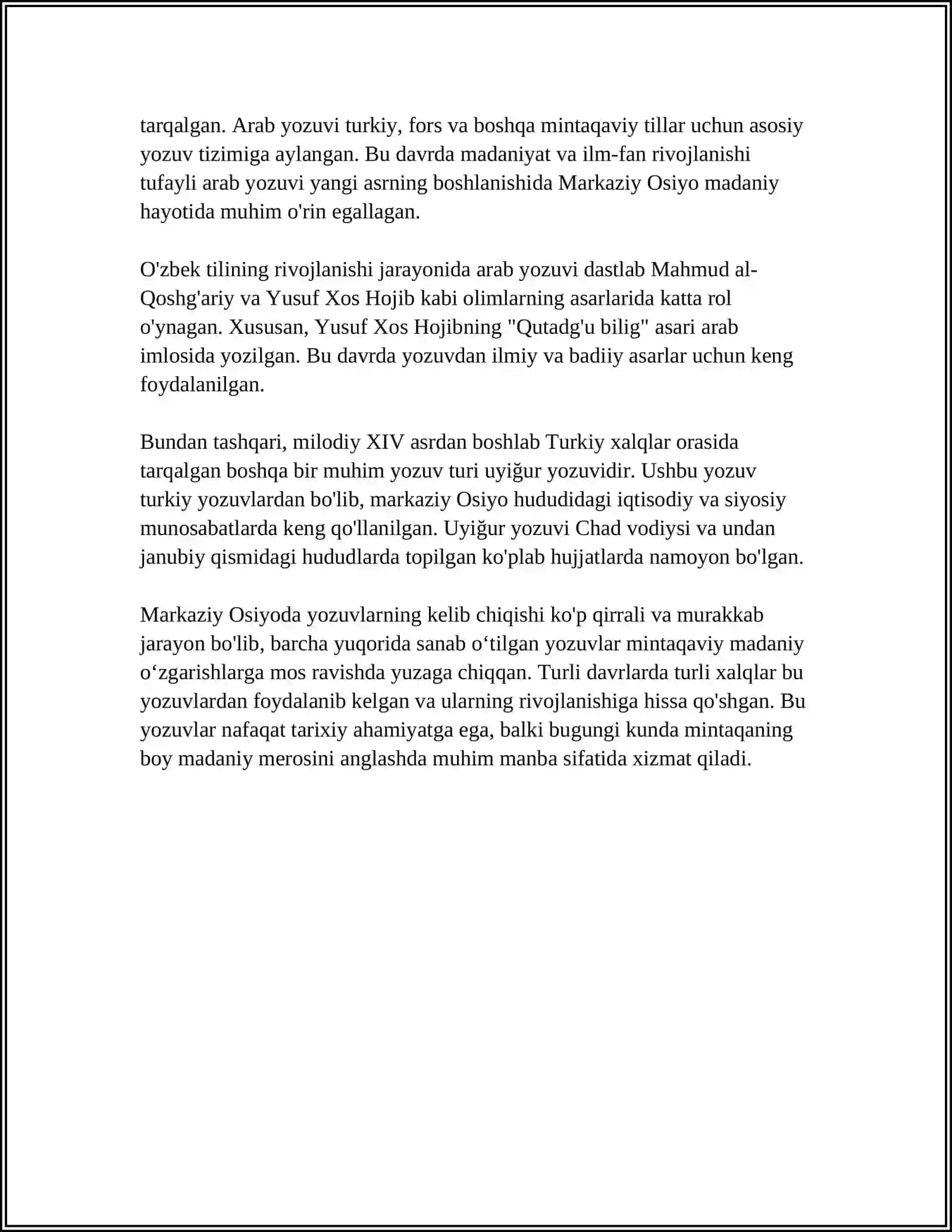 MARKAZIY OSIYODA QADIMIY YOZUVLAR 4