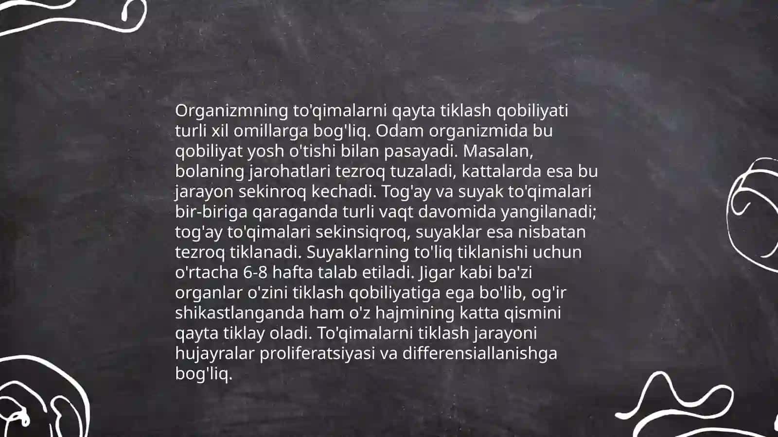 Chala va to'liq regeneratsiya 4